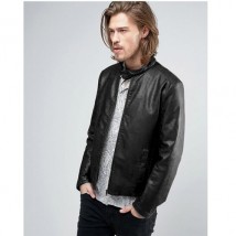 Black Mens Leather Jacket In High Quality